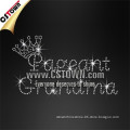 New Arrival Crystal Pageant Crown Hot Fix Motif For Garments Designs